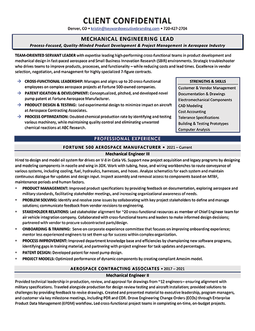 Sample Client Resume
